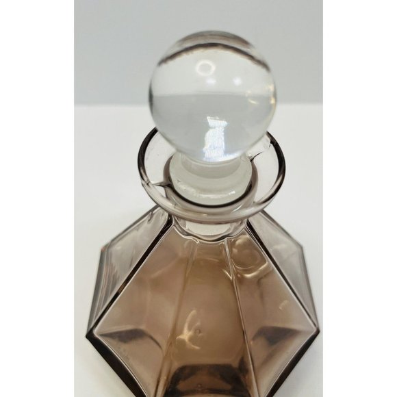 Crystal Perfume Bottle & Stopper Vintage Collezione Glass Line Italy 24% Lead 6” - Picture 5 of 8